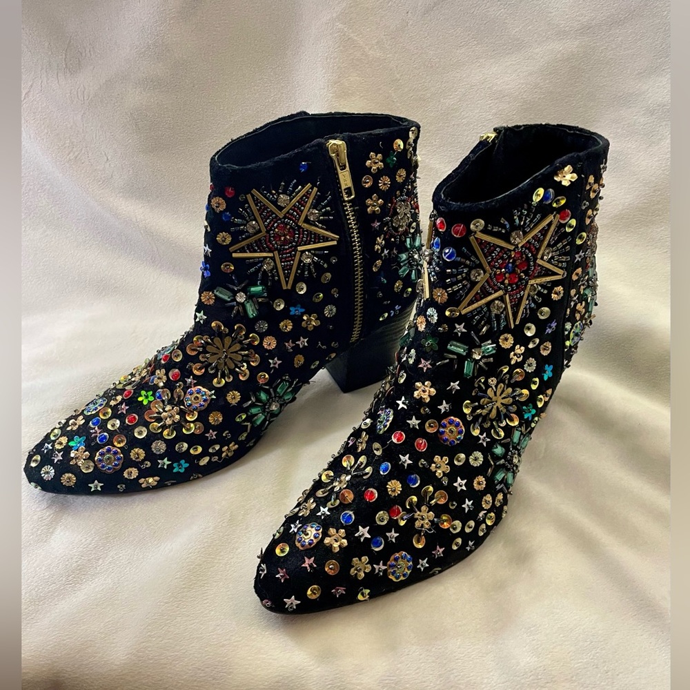 Free People night out sequin ankle boots